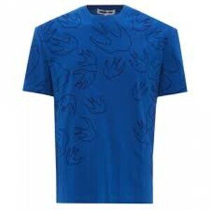 McQ Alexander McQueen blue Men Tshirt sz small swallow print